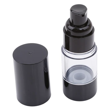 1 buc Plastic Portabil Airless Sticla de Tratament Cosmetic Pompa de Călători Container Gol Sticla de Parfum Capac Negru