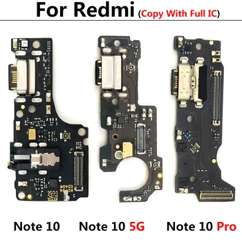 10 Buc Pentru Xiaomi Redmi Nota 10 Pro / Nota 10 5G Portul de Încărcare USB Conector Dock de Încărcare Bord Flex