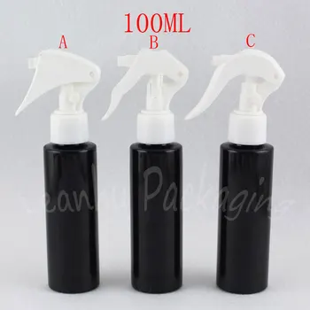 100ML Negru Sticla de Plastic Cu Trigger Spray Pompa , 100CC Machiaj de Apă / Toner Sub-îmbuteliere , Gol Container Cosmetice