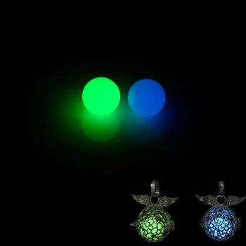 10buc 16mm Luminos Noctilucent Strălucire În Întuneric Verde Albastru Bile Pentru Colier cu Pandantive Medalion de Bijuterii DIY