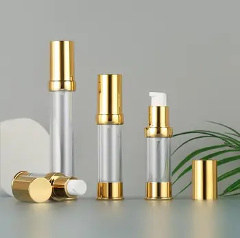 15ml de aur airless sticla de plastic lotion emulsie ser de ochi essence foundation toner toaletă echilibru de îngrijire a pielii cosmetice de ambalare
