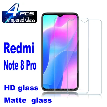 2/4buc Mare Auminum Tempered Glass Pentru Xiaomi Redmi Nota 8 Pro Ecran Protector de Sticlă Mată Film