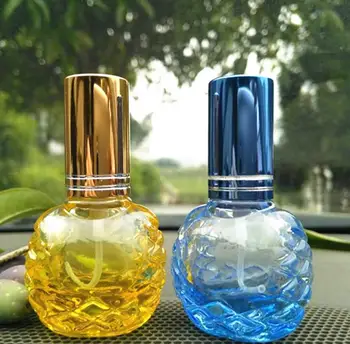 200pcs/lot 10ml Gol acoperit de parfum spray sticle gradient sferice de sticlă container cosmetice