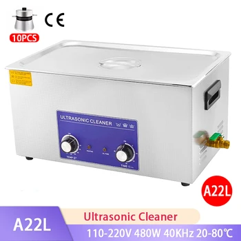 22L Ultrasonic Cleaner 480W Sonicator Baie 40Khz Degas pentru Aur, Argint Bijuterii Ochelari de Jad Colier Oxizi de Rugina Ulei de Spălare