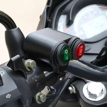 22mm Motocicleta din Aliaj de Aluminiu Ghidon Switch-uri Impermeabil 2 Fisiere + 3 Fișiere Faruri Ceață de Lumină la fața Locului Comutator pornit/OPRIT 12V