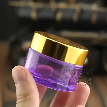 30g lumina violet de sticlă crema borcan cu capac de aur, 30 de grame borcan cosmetice,ambalaj pentru proba/crema de ochi,30g flacon de sticlă