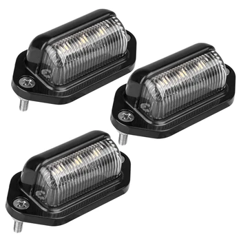 3X LED-uri de Lumină de inmatriculare, rezistent la apa inmatriculare lampa spate pentru Remorci, RV, Camioane, Barci