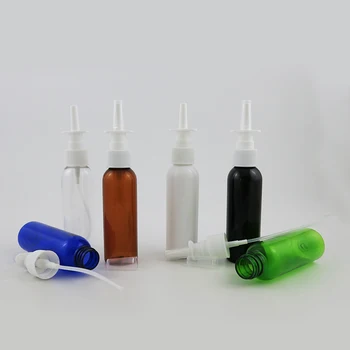 50 x 60ml flacon Alb din Plastic Spray Nazal Sticle Pompa Pulverizator Mist Spray de Nas Reîncărcabile Butelii Pentru Ambalaje Medicale