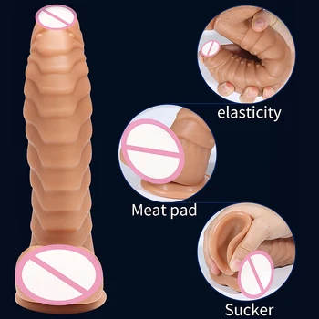 8.7 Inch de Mare Realist Penis artificial jucarii Sexuale pentru Femei cu Fundul Mare penis Masturbator Sex Erotic produsele w/Strong Fraier de sex Feminin Adult Toy