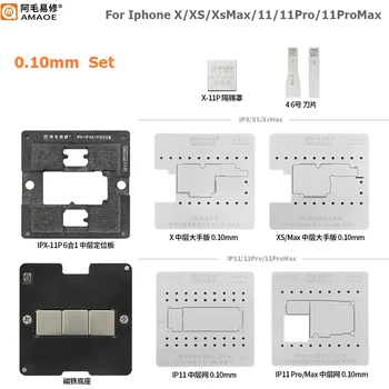 Amaoe Mid-cadru BGA Reballing Stencil Platforma Pentru iPhone X XS 11 12 13 Pro Mini Max