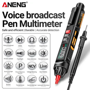 ANENG A3009 Mini Multimetru Digital Pen Smart Voice Broadcast Tester Metru Multimetro DC Tensiune AC Profesionale Instrumente de Testare