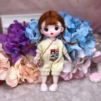 Bjd Papusa Cu Rochie Articulații Mobile Păpuși alcătuiesc DIY Bjd Papusa cele mai Bune Cadouri Pentru Fete Printesa BJD Jucărie