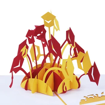 Clasă de aur din 2022 Absolvire Pălărie Carte Pop-Up 3D Felicitari Handmade Cadou en-Gros mai Noi