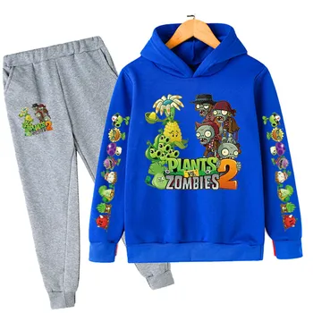 Copii Hanorac Seturi Jocul Plante Vs Zombie Figura Copil Pulover Confortabil Moda Băieți Fete 4-14 Ani Primăvară Toamnă Costume Casual