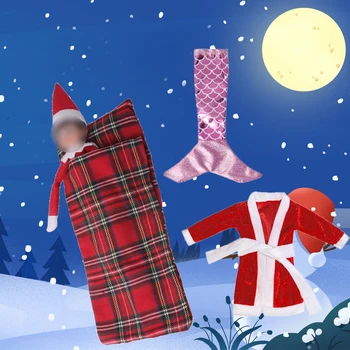 Crăciun Elf Haine papusa Sac de Dormit Halat Fusta Sirena Kawaii Accesorii Lalafanfan Jucării de Ziua de nastere Cadouri de Vacanță