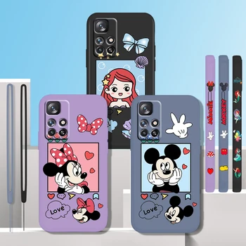 Cuplu Minnie Mouse Telefon Caz Pentru Xiaomi Redmi K50 Gaming 10 9 9A 9T 9AT 8 8A 7 6 Pro 4G 5G Lichid Stânga Coarda Acoperi Fundas