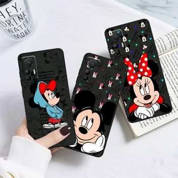 Disney Mickey Minnie Mouse Telefon Caz Pentru Xiao Mi 12X 12 11T 11i 11 10T 10S 10 9T 9 SE Pro Lite Ultra Nota 10 Capac Negru