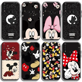 Disney Mickey Minnie Mouse-Ul Pentru Samsung Galaxy A60 Telefon Caz Lichid De Silicon Negru Rezistent La Socuri Carcasa Capac Spate Funda