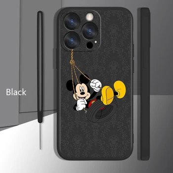 Drăguț Mickey Mouse Băiat Caz Pentru Apple iPhone 14 13 12 Mini 11 Pro XS MAX XR X 8 SE 7 Plus Lichid Coarda Telefon Acoperi Core Shell Capa