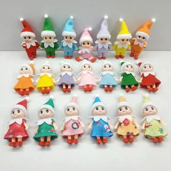 En-gros 20buc/set 7cm Copilul copil Elf Păpuși Mobile cu Brațele Picioarele Casa Papusa Accesorii de Crăciun Copilul Păpuși, Elfi Jucarie Copii