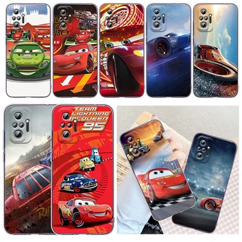 Fulger McQueen Cars Caz de Telefon Transparent Pentru Xiaomi Redmi Notă 11E 11 11 11T 10 10 9 9 T 9 8 8T Pro 5G 7 5 TPU Moale