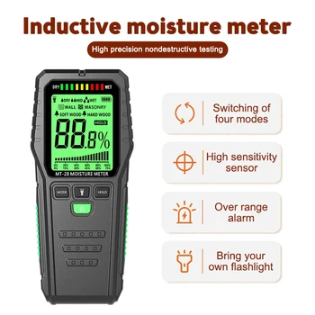 Inductiv de Umiditate și Temperatură Detectare Detector de Umiditate pentru Lemn Faianta Densități Non-contact Umiditate Lemn Metru