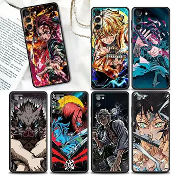 Japonia Anime Demon Slayer Caz de Telefon pentru Samsung Galaxy S22 S21 S20 Fe 5G S7 S8 S9 S10e Plus Ultra Moale Capacul Fundas Coques Shell