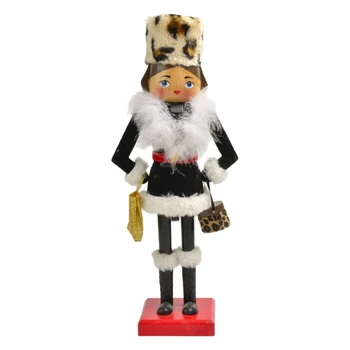 Lemn spargatorul de Nuci Soldat Printesa Figurina Decor de Crăciun pentru Vacanță 15în