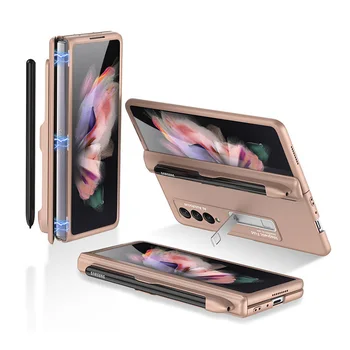 Magnetic Balama Caz Pentru Samsung Galaxy Z Fold 3 Caz Cu Suport Pentru Pix, Shockproof Acoperire Pentru Samsung Galaxy Z Fold3 De Lux Fundas