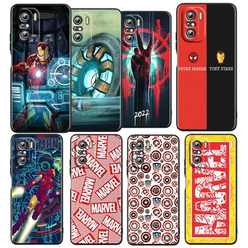 Marvel Avengers Iron Man Caz Pentru Xiaomi Redmi K50 K40 Gaming Pro K30 10X 10 9 9A 9T 8A 4G 5G Negru Moale Capacul Telefonului de Bază