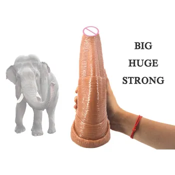 Moale Lipici Patru Culori Mare 8cm Super Gros 27cm Super Mult Anal Plug Falus Elefant Penisului de sex Feminin Masturbari Penis artificial -40