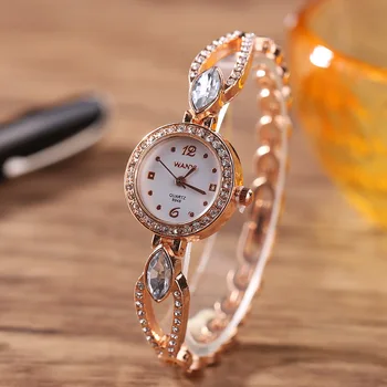 Moda de lux Rose Gold din Otel Inoxidabil Femei Ceas Elegent Cuarț Ceas de mână Simplu, Mic, Rotund Dial Watch relogio feminino