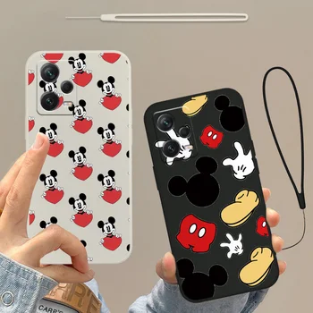 NOI Mickey Mouse Dragoste Caz de Telefon Pentru Xiaomi Redmi Nota 12 11T 11S 11E 10S 10T 10 Pro Plus Lichid Coarda Funda Acoperi