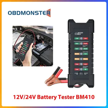 OBDMonster BM410 12V/24V Auto Instrument de Diagnosticare Auto LED 7 Încărcare Detecor 12V Display Camion de Testare Baterie Tester