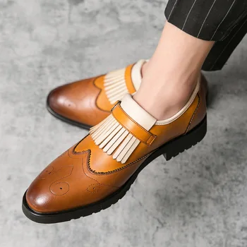 Pantofi din piele afaceri formale bocanc de barbati pantofi noi Britanic pantofi pentru bărbați pantofi eleganți