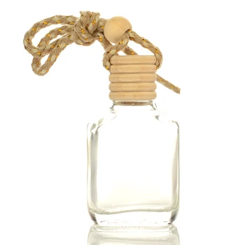 Parfum auto Reîncărcabile Sticla de 10ML Gol Ulei Esențial Agățat Flacon de Sticlă Transparentă de Parfum Pandantiv Auto Ornament Aroma Flacon