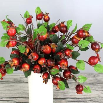 Rodie Artificiale Berry Fructe De Padure Crăciun Tulpini De Flori False Alege Decor Faux Ramuri De Ilice Roșii Macese Toamna Ramură De Fructe