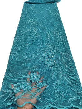 Super Frumos cu Margele Material cu broderie de piatră franceză tul net dantelă/rochie de Nunta/ Africană tesatura dantela pentru rochii de Petrecere