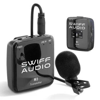Swiff Audio M3 Microfon Wireless Sistem emitator si Receptor Pentru Filmare Video, Live Streaming, Chitara Performanta