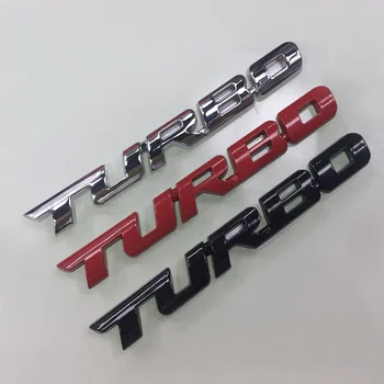 TURBO 3D Metal Decor Masina Camion Masina Emblema Autocolant pentru Motocicleta, Scuter, Auto-Adeziv Aliaj Masina Autocolante DIY, 9.7 CM*1.1 CM