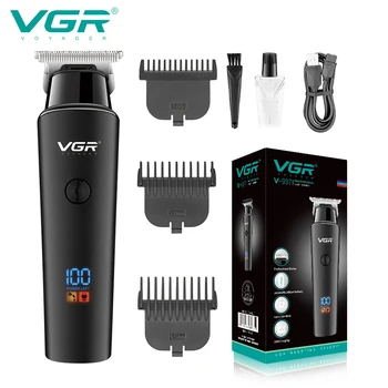 VGR LED-uri Display LCD Ulei Special Cap Sculptură Electrice de Tuns Pentru Par Salon Barbă Curat V-937